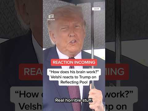 'How does his brain work?' Velshi reacts to Trump on Reflecting Pool