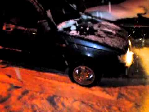 Fiat Fiorino power burn out with chrome spinners