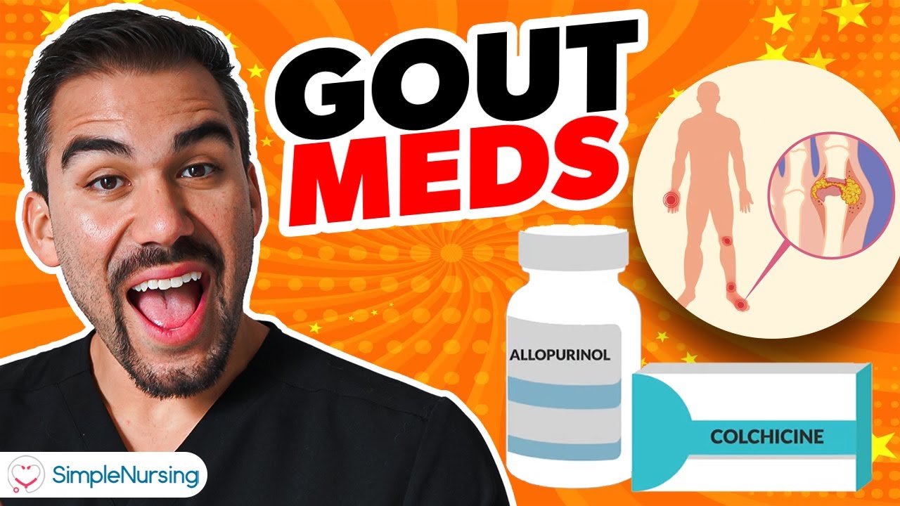 Pharmacology - Gout drugs, Allopurinol, Colchicine for nursing RN PN NCLEX