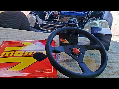Momo Monte Carlo 350mm steering wheel on 1996 Civic