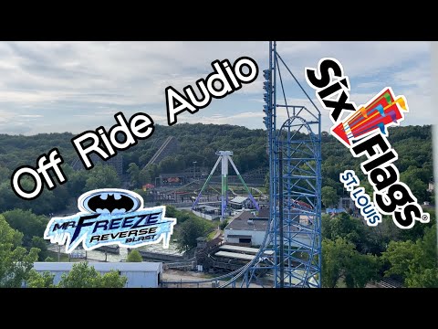 Off-ride footage of a Mr. Freeze Reverse Blast train