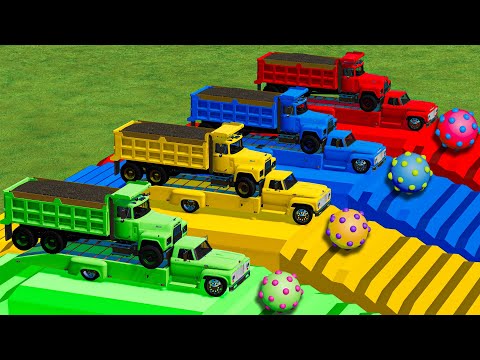 LOAD SUNFLOWER AND TRANSPORT WITH KAMAZ TRUCKS - Farming Simulator 22