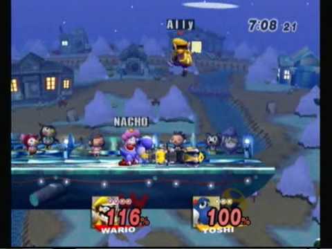 Brawl+ Pound 4 - Naucitos (Yoshi) vs Ally (Wario) 1
