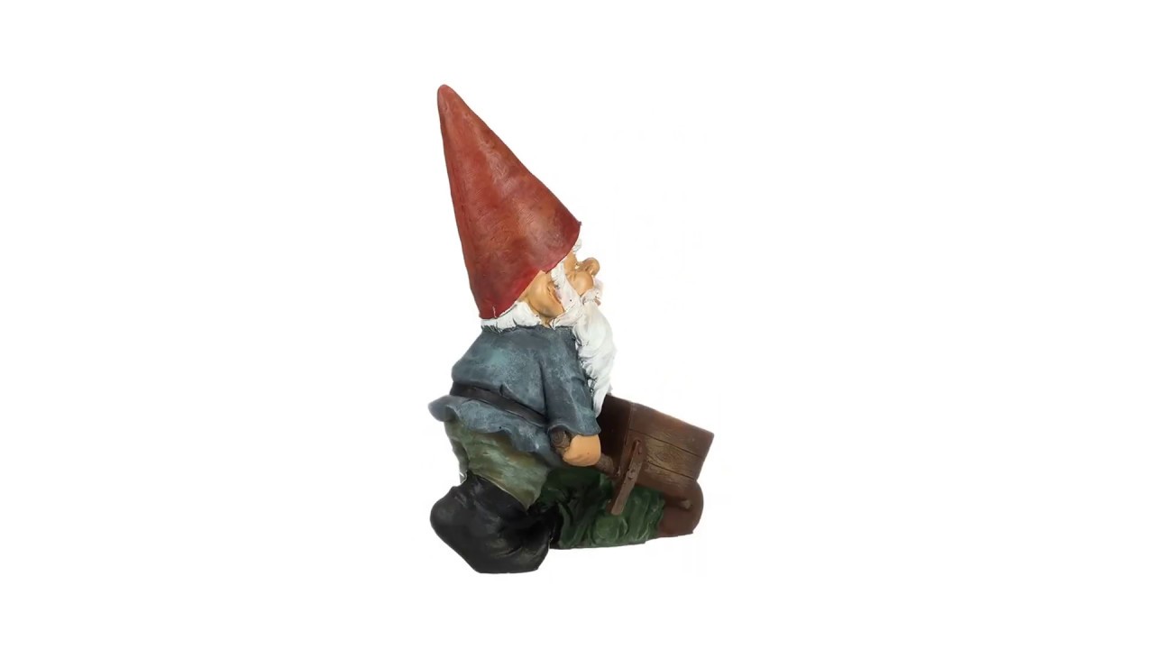 Wheelbarrow Willie Garden Gnome Statue Video