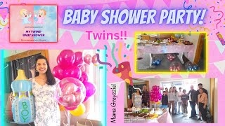 BABY shower party | DIY baby shower | twins baby shower