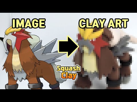 Pokémon Clay Art - Entei Fire-type Legendary Pokémon