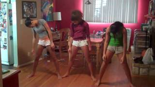 me  (chelsea) and my sister's  kylee and halle doing the wop! ahaha
