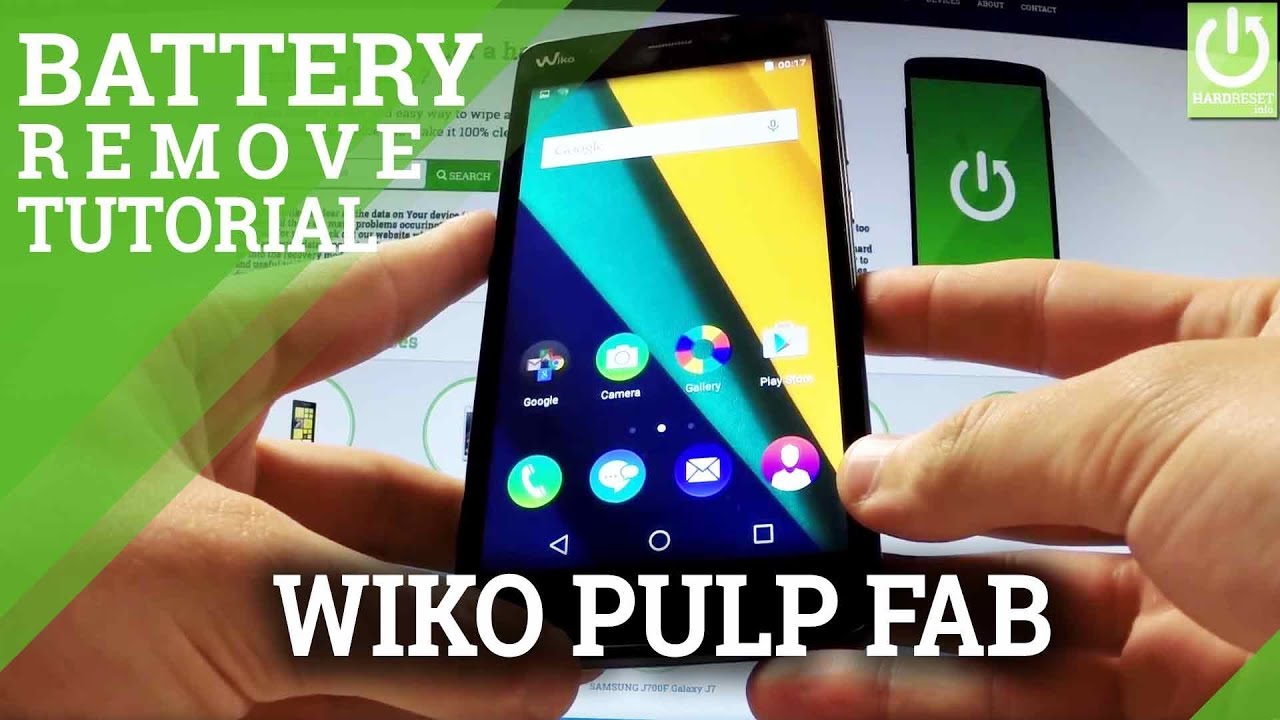 Battery Removal  in WIKO Pulp FAB - Open Back Cover / Frozen Phone