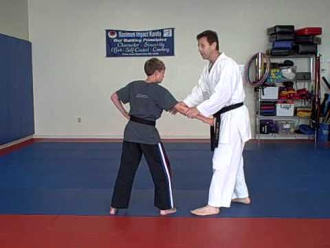 Funakoshi Karate Throwing Technique - Kubiwa with Arm Drag Setup