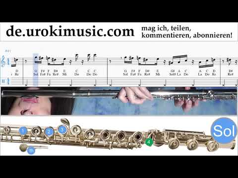 Flöte Lernen Super Mario Bros - Theme Tabulatur um-a995