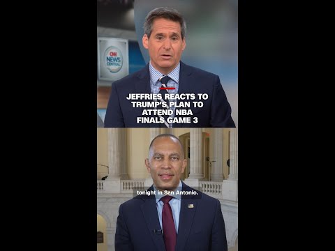 Jeffries reacts to Trump's plan to attend NBA Finals Game 3