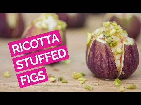 Honey Ricotta Stuffed Figs with Pistachio