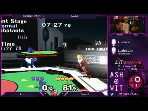 Azzucips (Falco) vs. Captain Faceroll (Sheik) - Melee Bracket ASH@WIT 7/3/15