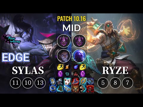 RNW Edge Sylas vs Ryze Mid - KR Patch 10.16