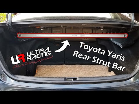 Ultra Racing Rear Strut Bar Installation for the Toyota Yaris
