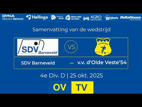 OV-TV | Samenvatting | SDV Barneveld - v.v. d'Olde Veste '54 | 25-10-2025 | 4e Div. D