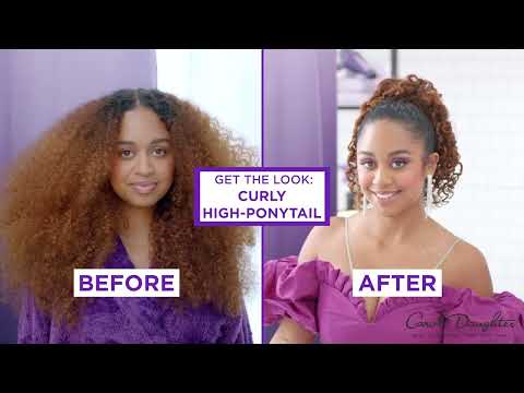 Curly High Ponytail | Black Vanilla Moisture and Hold...