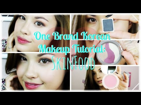 One Brand Korean Makeup Tutorial ♥ SkinFood Plus Mini Reviews! Video