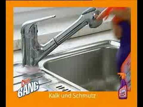 Cillit Bang - Ohne Schrubben - Grün, weiß, rot - Werbung