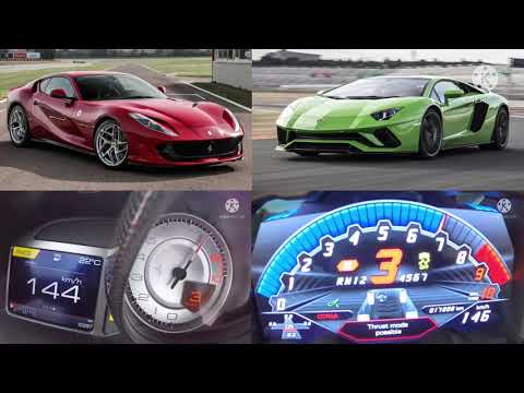 Lamborghini Aventador S vs Ferrari 812 Superfast 0-200 kmh race