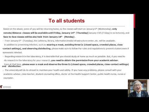 President’s Message through Measures for the Spread and Prevention of  (COVID-19)