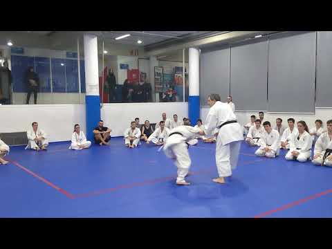 Santiago Cerezo Kata Aoyagi.l Encuentro de puertas abiertas en el Natación Terrassa 1-12-2018