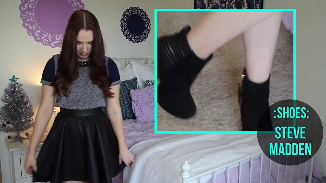 BeautyBaby44's Preppy Take On A Leather Circle Skirt! #OOTD Ep. 113