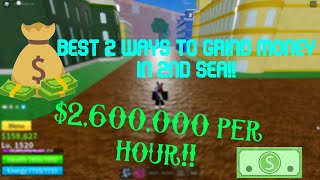 [Blox Fruits] 44K+ PER MINUTE!! BEST 2 WAYS TO GET BELI FAST IN 2ND SEA | ROBLOX #roadto2000subs