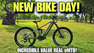 New Bike Day!  A TRUE EMTB (E-Mountain Bike) for a fair price! Troxus T-Rex 1000w