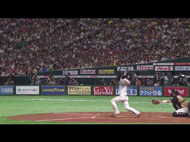 【3回裏】ホークス・今宮 技ありの流し打ちはライトスタンドへ飛び込む2ランホームラン!! 2017/7/29 H-F