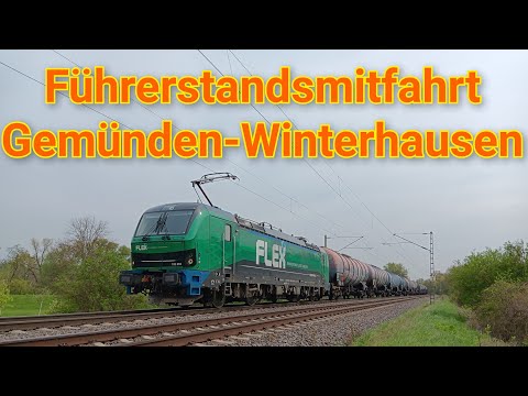 Führerstandsmitfahrt von Gemünden nach Winterhausen, große Tour mit der Baureihe 192 - Teil 5