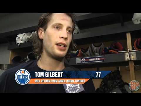 Feb 6 2012 Edmonton Oilers Pregame - Gagner, Hall, Gilbert & Krueger