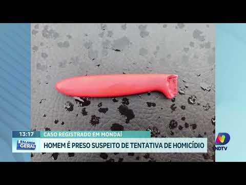 Homem é preso após ataque a faca em oficina no município de Mondaí