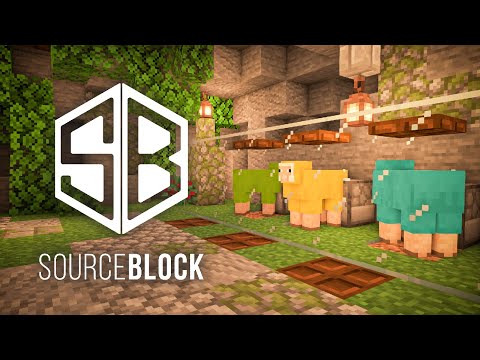 ChosenArchitect - SourceBlock Minecraft SMP Ep. 6 Automatic Sheep Shearing Wool Farm
