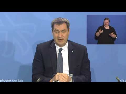 Corona Lage Pressekonferenz mit Angela Merkel , Michael Müller und Markus Söder 28 10 2020 Video 2/2