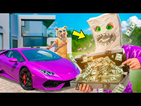 МОЙ ДРУГ ДЖЕЛ СТАЛ САМЫМ БОГАТЫМ В ГТА 5 ! - 24 ЧАСА ЖИВЁМ КАК БОГАЧИ