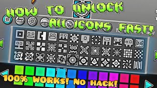 How To Unlock All Icons In Geometry Dash Full & Quick Tips! 2022! Part 1 - Cube