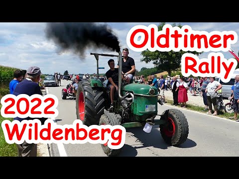 Oldtimertreffen Wildenberg, volle Fahrt mit Sound! Verrückte alte Traktoren beim Bulldogtreffen