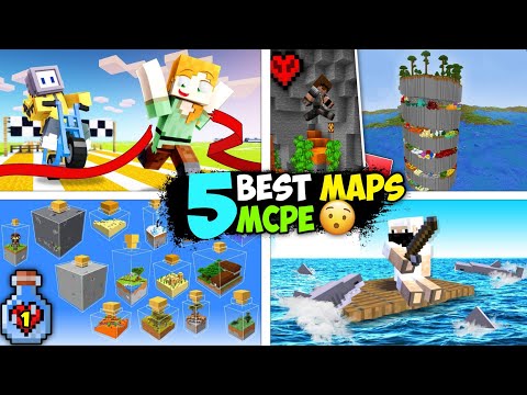 Top 5 Maps for Minecraft Pocket Edition | Minecraft pocket edition maps (1.19+)✨🔥