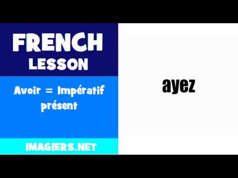 FRENCH LESSON #58 = Avoir = Impératif présent