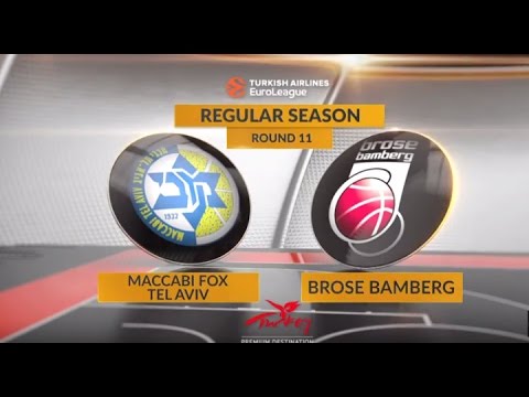 EuroLeague Highlights RS Round 11: Maccabi FOX Tel Aviv 70-85 Brose Bamberg