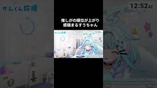 推しがの順位が上がり感極まるすうちゃん#ホロライブ #水宮枢