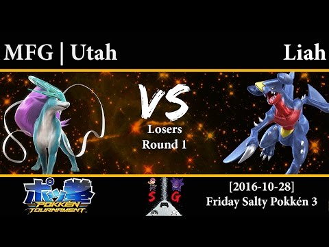 [2016-10-28] Salty Pokkén - MFG | Utah (Suicune) vs Liah (Garchomp) LR1