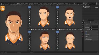 How to make Anime character in Blender | Veikk vk1200 v2