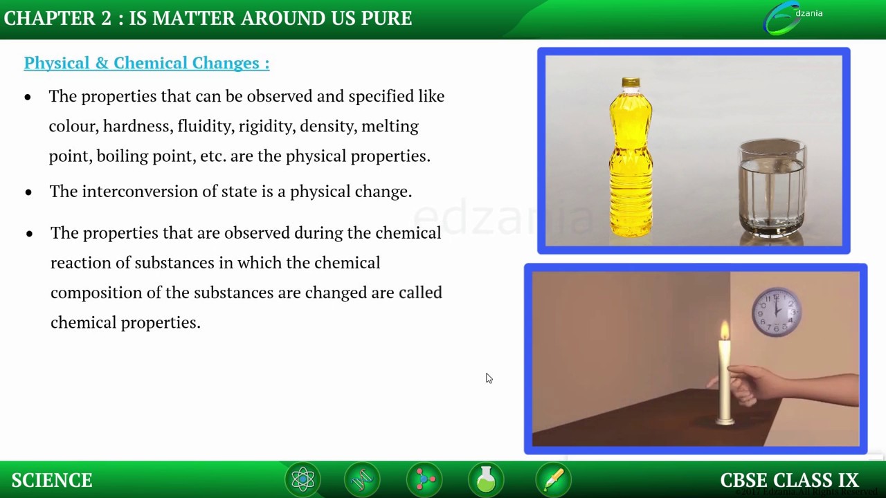 Is Matter Around Us Pure-Physical and Chemical Changes
