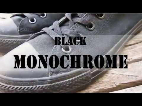 Converse Chucks All Black (Black Mono Hi Top) On Feet