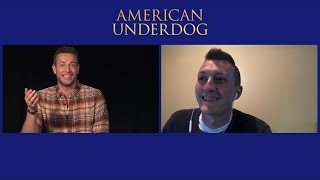 American Underdog (2021) Behind-the-Scenes Interviews: Zachary Levi, Kurt Warner, Jon & Andrew Erwin video