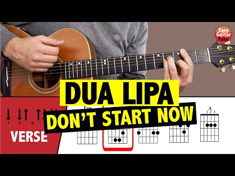 Dua Lipa - Don't Start Now // Guitar Tutorial (CHORDS)