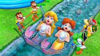 【スーパー マリオパーティ】いかだサバイバル！水着マリオ VS 水着ルイージ VS 海賊ヨッシー VS 海賊クッパJr