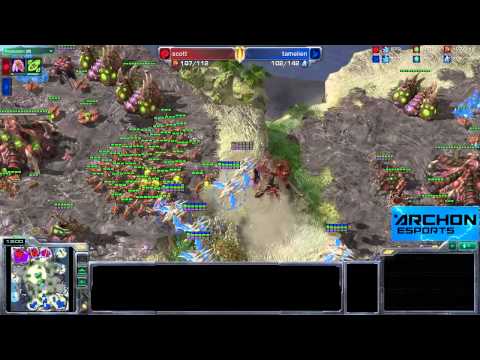 scott Vs tamelien - Starcraft 2 Commentary